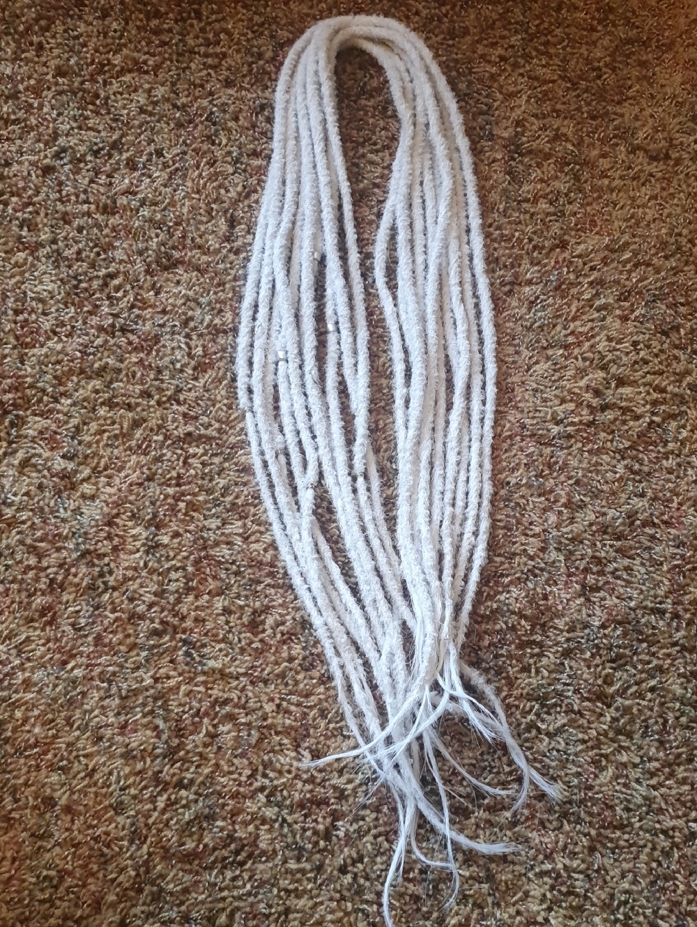 White Synthetic Double Ended 22" Dreadlocks Locs Dreads
